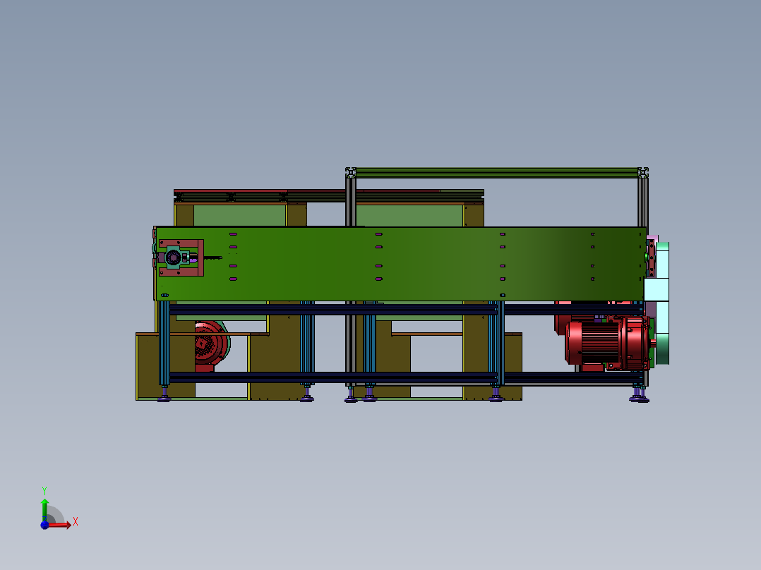 90度转弯皮带机 180度转弯皮带机 输送机 流水线 机械设备 3D模型 (1)
