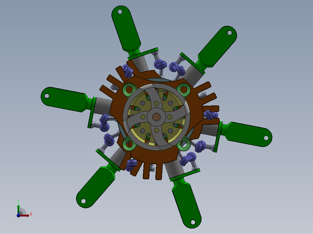 共轴回转机构前视图