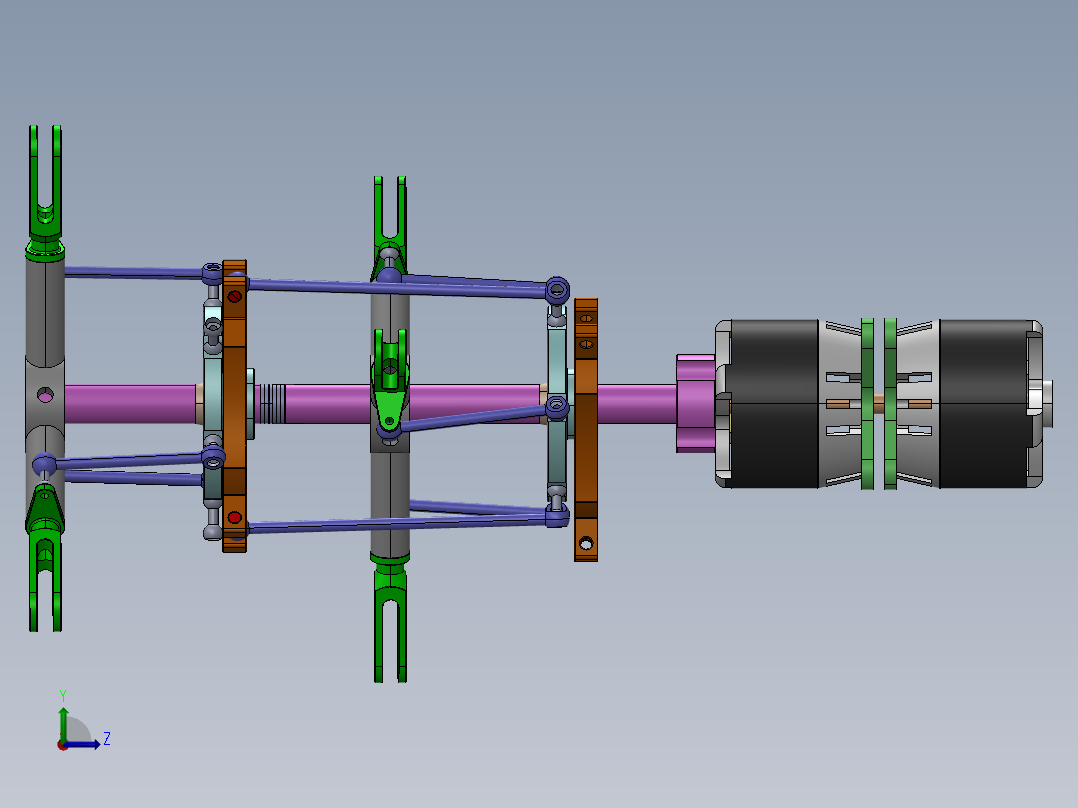 共轴回转机构左视图