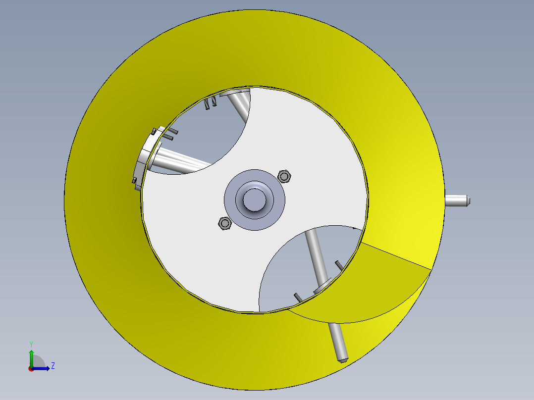 螺旋偏心分离连杆滚筒输送器3d图纸 农业螺旋式滚筒收割机3d模型左视图