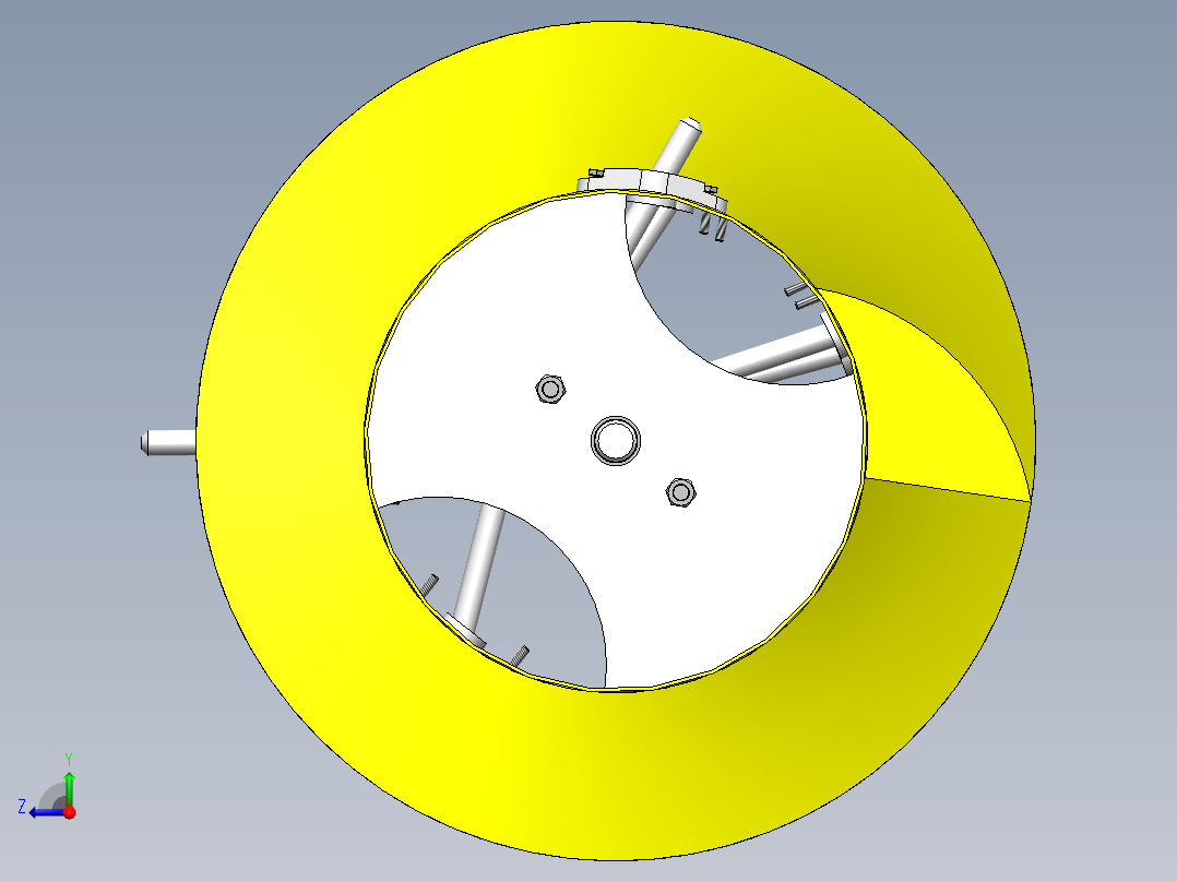 螺旋偏心分离连杆滚筒输送器3d图纸 农业螺旋式滚筒收割机3d模型右视图