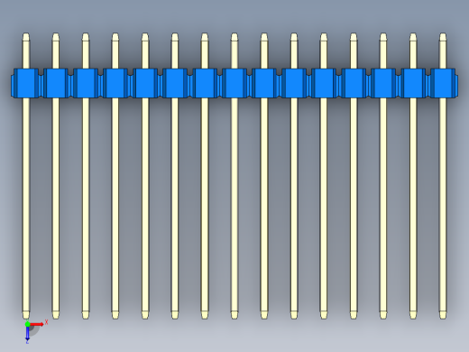 彩色公头100mil（2.54mm）系列-DS1021_blue_1x15p_100mil_Type19_rev1.0俯视缩略图