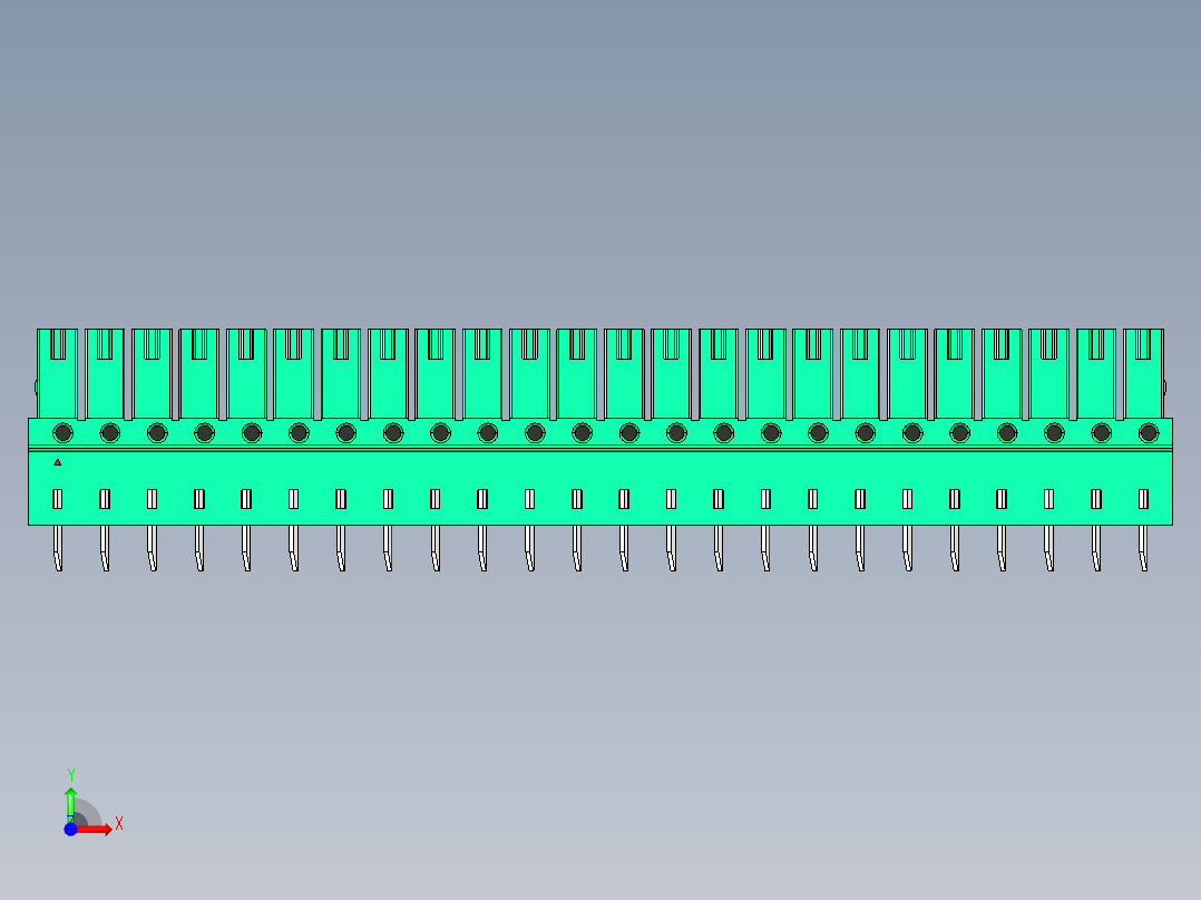 DEGSON 15EDG 系列 3.5mm 插拔式接线端子 FullPack-15EDGB-3.5-24P-14-00AH前视图
