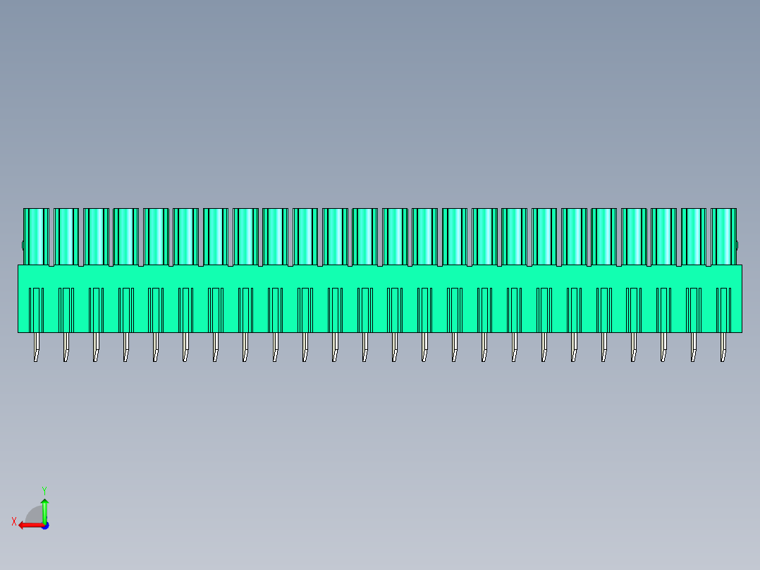 DEGSON 15EDG 系列 3.5mm 插拔式接线端子 FullPack-15EDGB-3.5-24P-14-00AH后视图