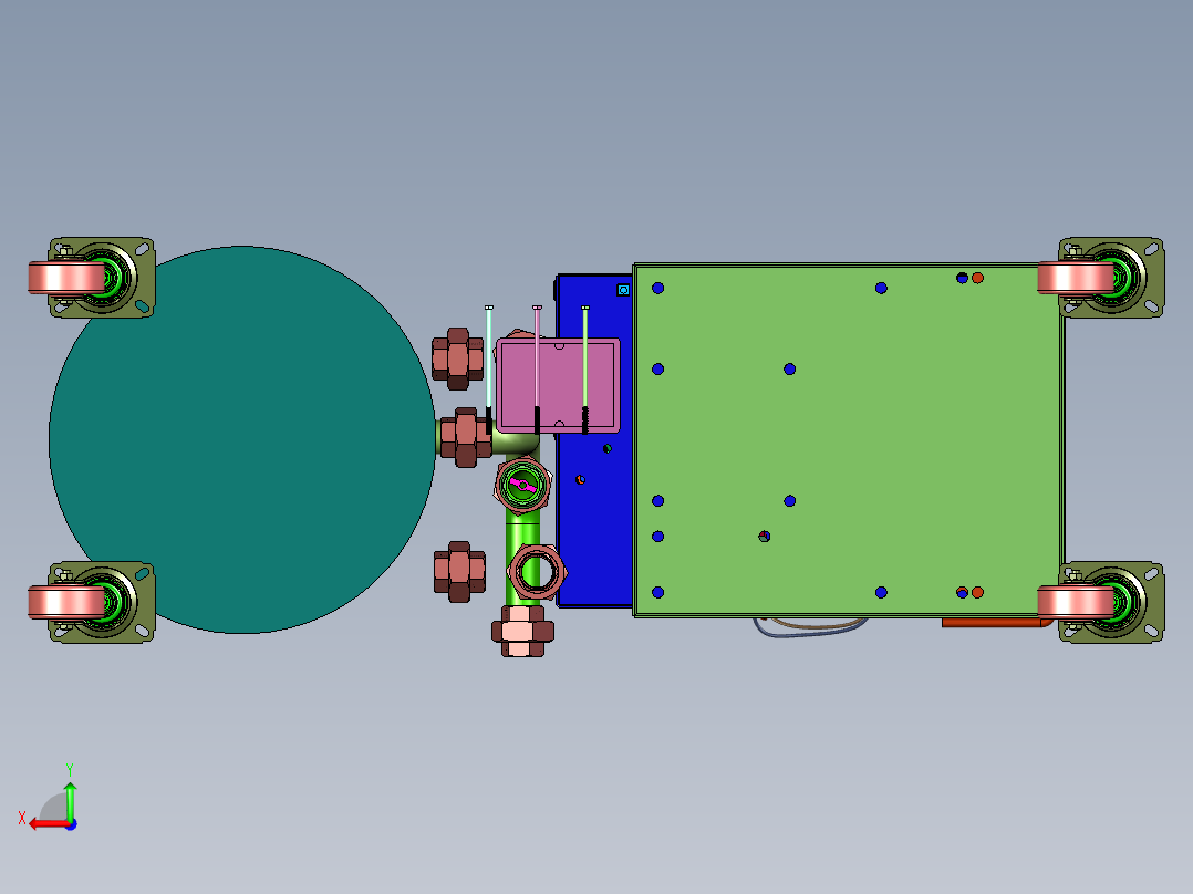 双温双控冷水机组后视图