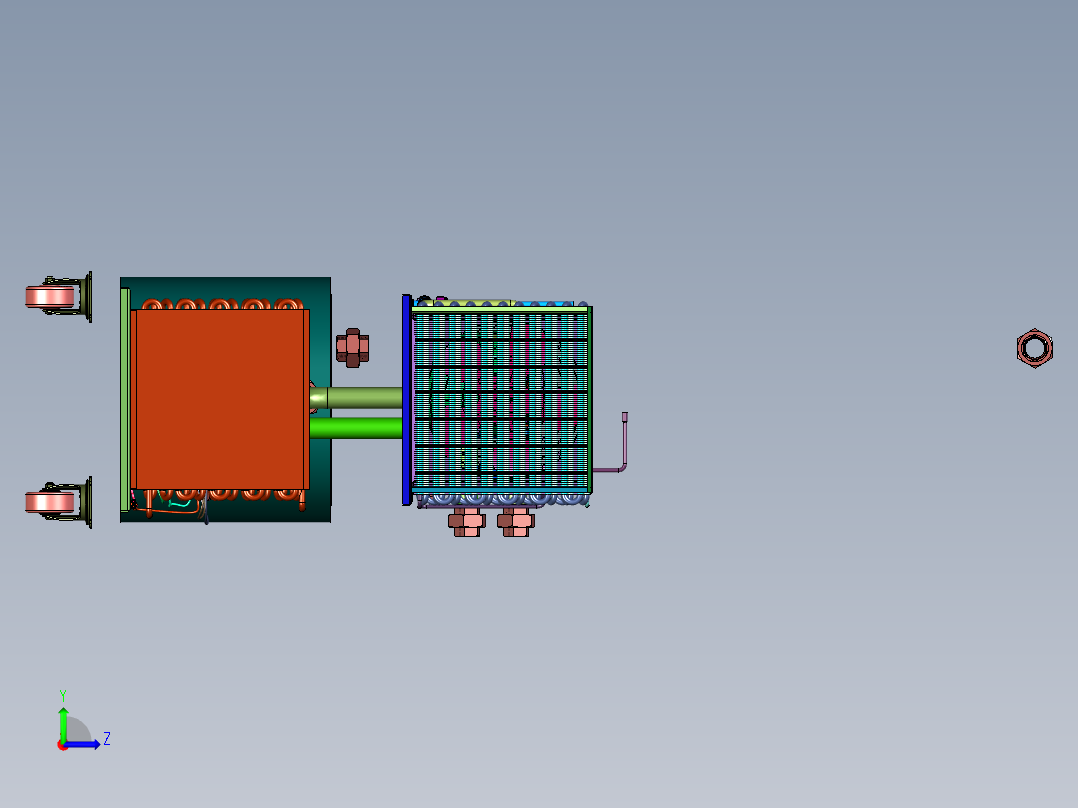 双温双控冷水机组左视图