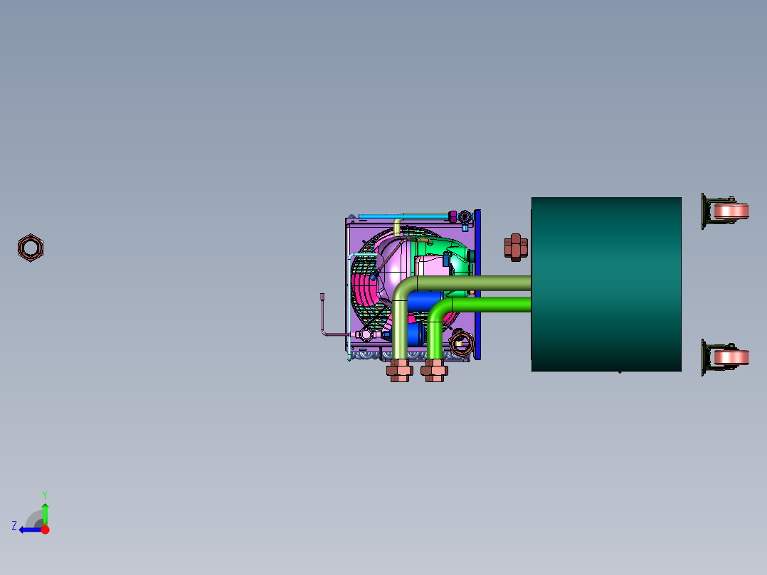 双温双控冷水机组右视图
