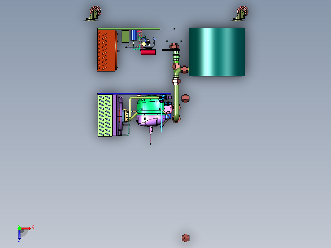 双温双控冷水机组俯视图