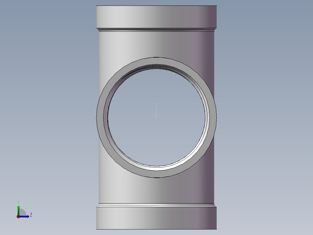 四通-等径内丝 DN32左视图