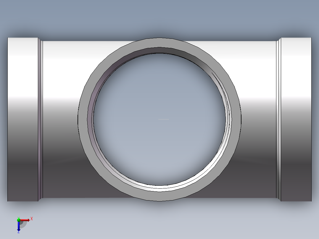 四通-等径内丝 DN32俯视图