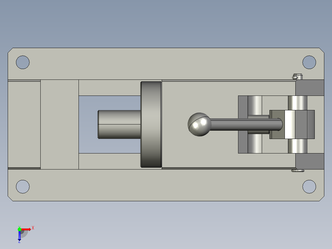手动凸轮压紧装置00俯视图