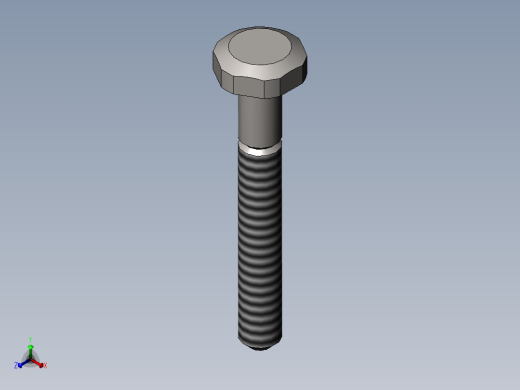 标准933螺栓正等轴测缩略图