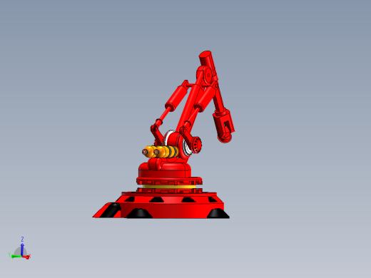 简易六自由度液压机器人外观模型