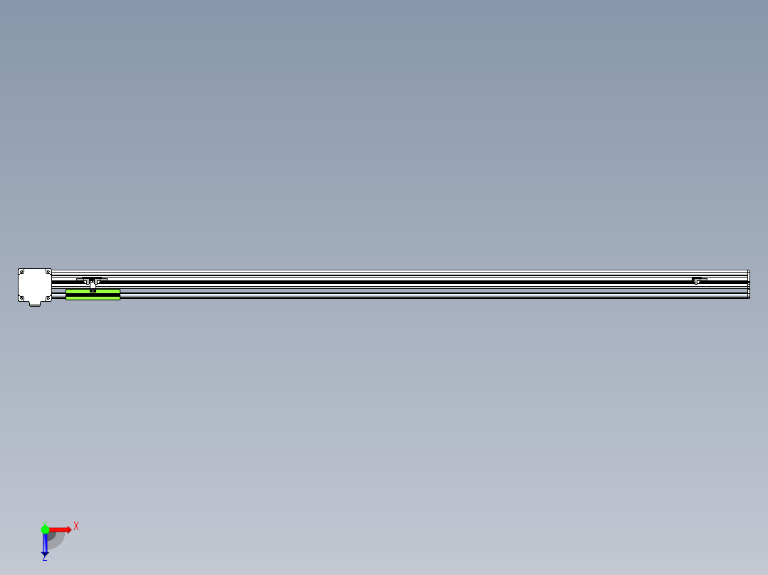 同步带滑台-半封闭B13-L90-S1550-R-Z86-D3俯视图