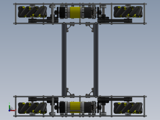 紧凑型麦克纳姆轮驱动器底盘前视缩略图