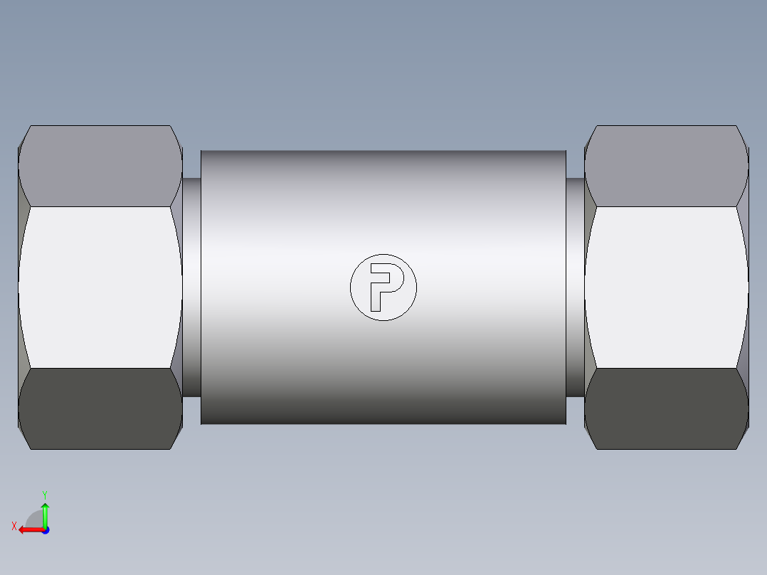 卡套式工业通用硬管接头EO_Weld_bulkhead_fitting_ESV25S后视图