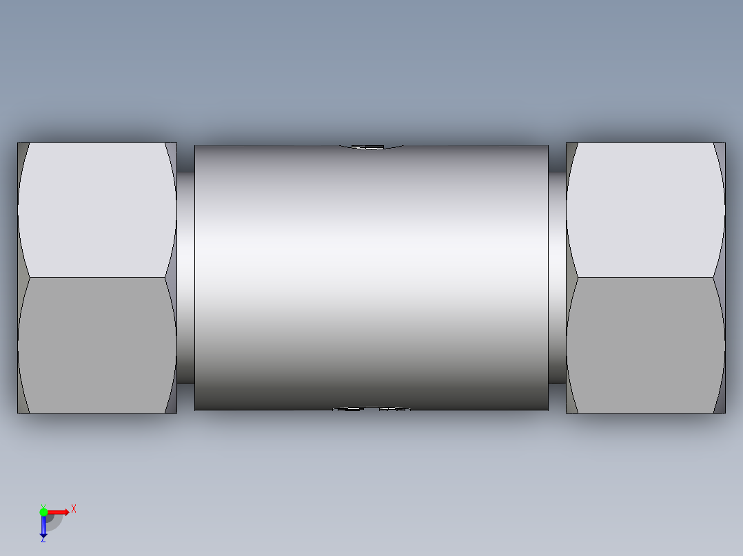 卡套式工业通用硬管接头EO_Weld_bulkhead_fitting_ESV25S俯视图