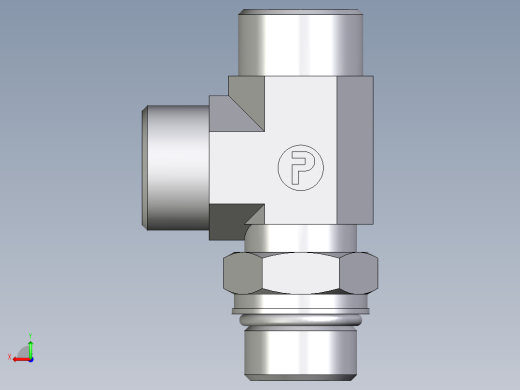 卡套式工业通用硬管接头EO_Adjustable_locknut_run_tee_LEE20SMOROMDCF后视缩略图