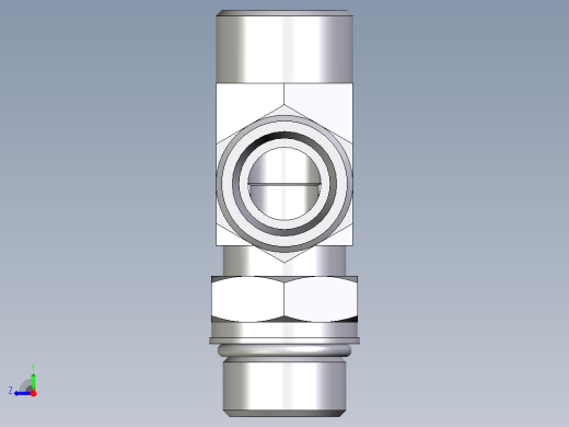 卡套式工业通用硬管接头EO_Adjustable_locknut_run_tee_LEE20SMOROMDCF右视缩略图