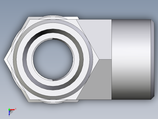 卡套式工业通用硬管接头EO_Adjustable_locknut_run_tee_LEE20SMOROMDCF俯视缩略图