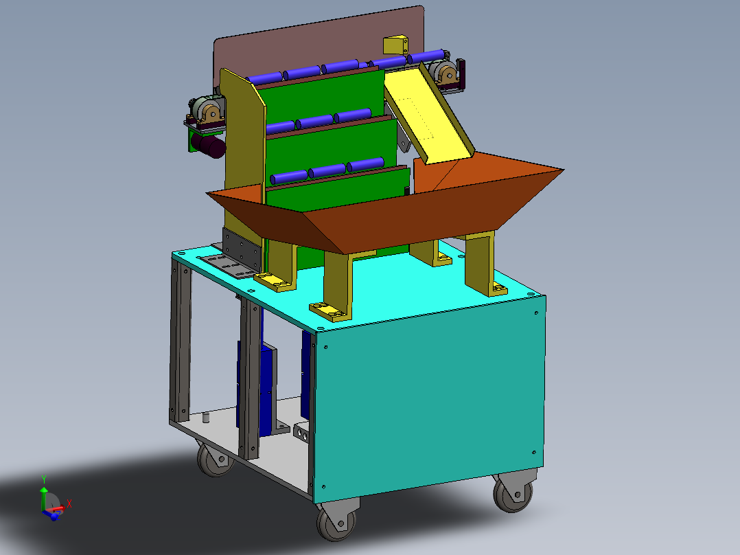 料仓推板机3D数模