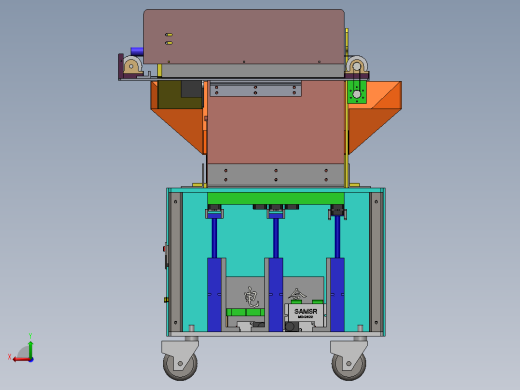 料仓推板机3D数模后视缩略图