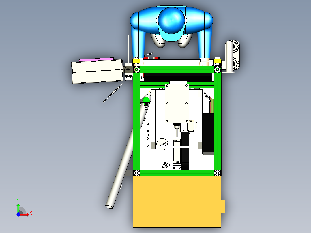 传感器支架压装前视图