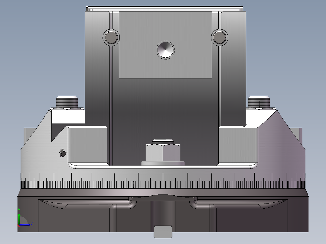 通用回转台钳左视图