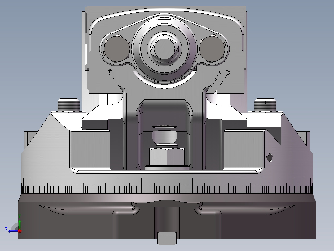 通用回转台钳右视图