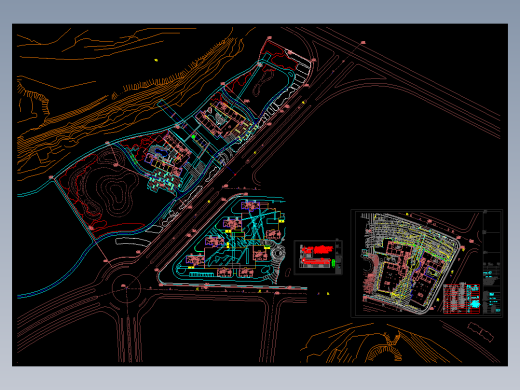 江苏某科技城启动区景观照明图
