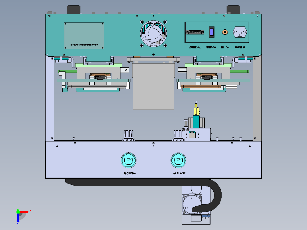 电子产品背对式自动锁螺丝机（sw18可编辑+工程图)俯视图