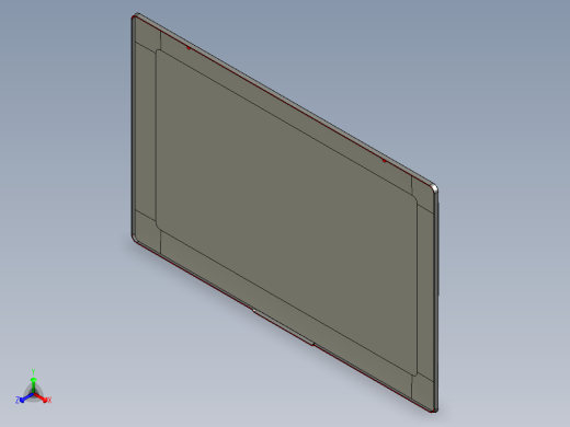 屏幕面板外壳UG铣高度程序模型