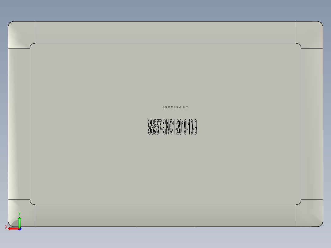 屏幕面板外壳UG铣高度程序模型后视图