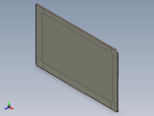 屏幕面板外壳UG铣高度程序模型正等轴测缩略图
