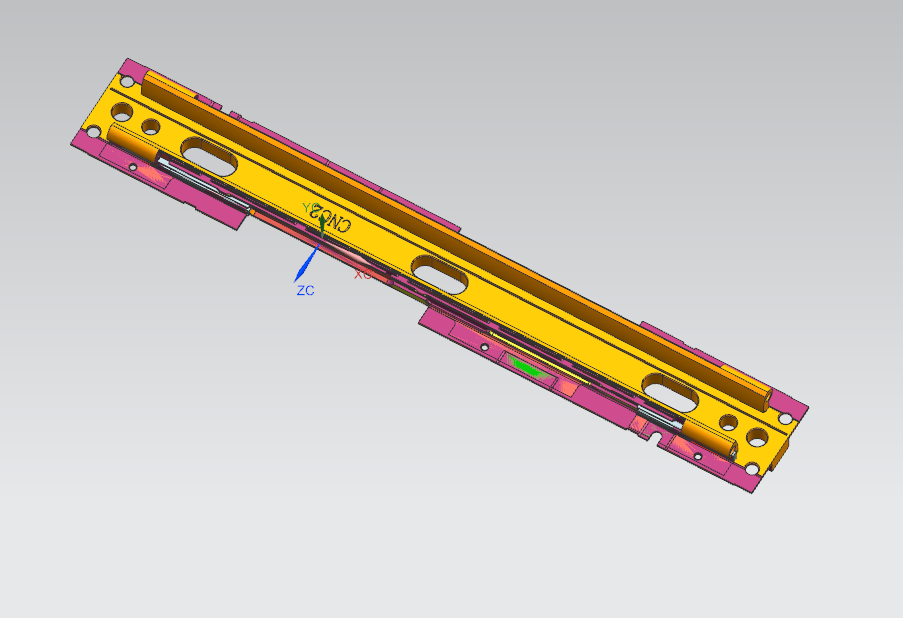 长条金属转轴铣内腔程序模型