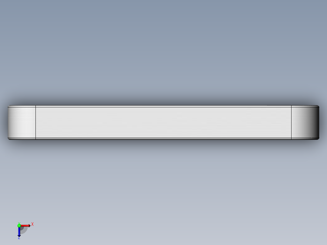 GB／T1096-2003普通平键A型18×100俯视图