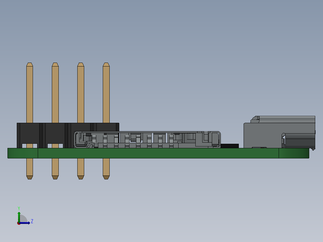树莓派(21)左视图