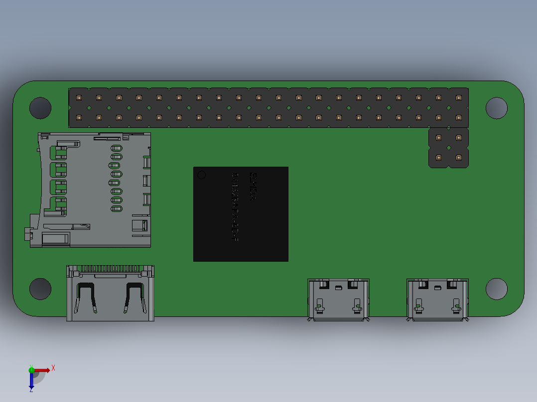 树莓派(21)俯视图