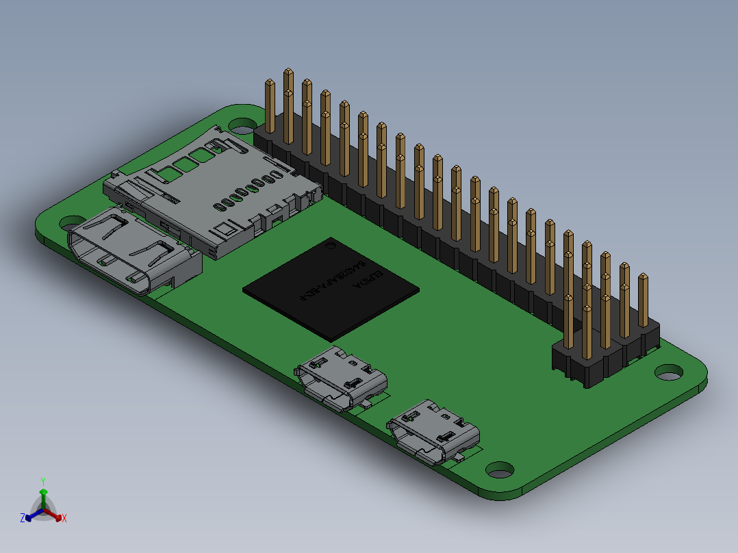 树莓派(21)正等轴测图