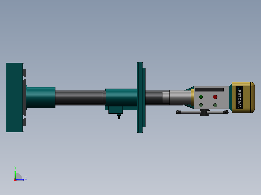 钻床的模型左视图