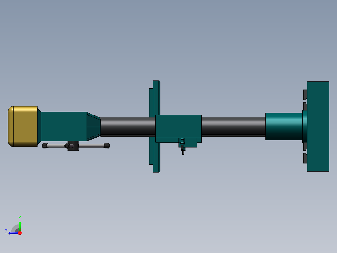 钻床的模型右视图