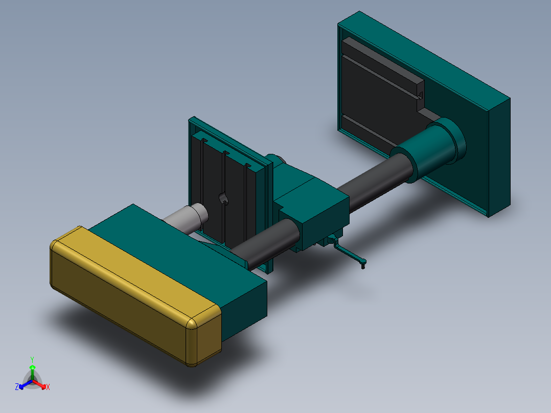 钻床的模型正等轴测图