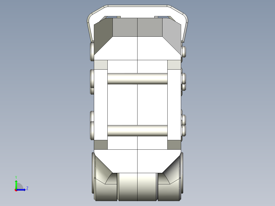 锁定铰链机构左视图