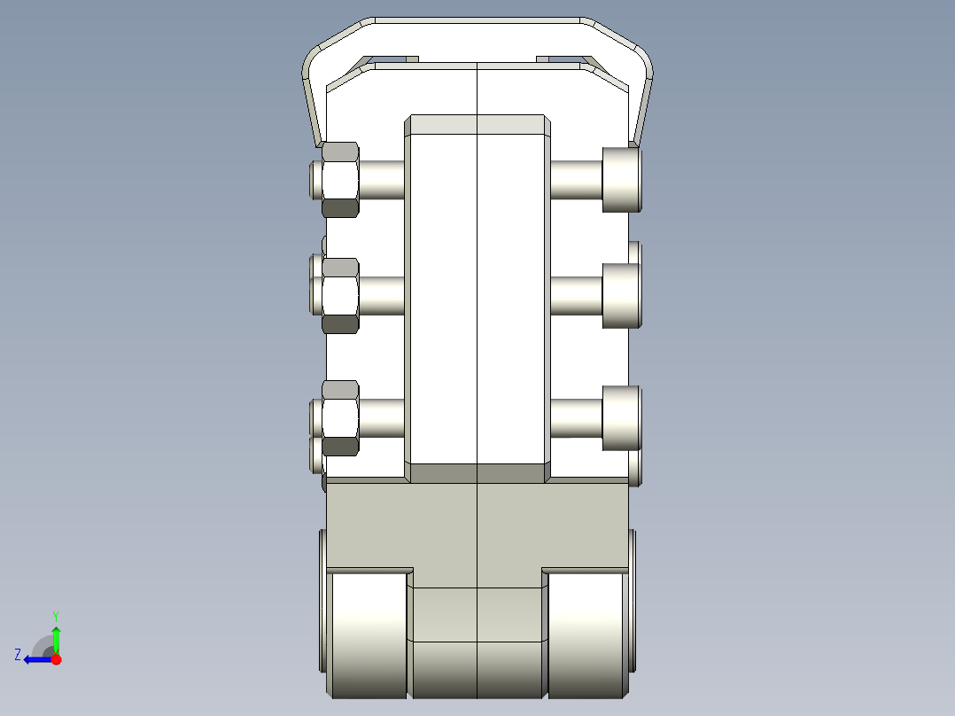 锁定铰链机构右视图
