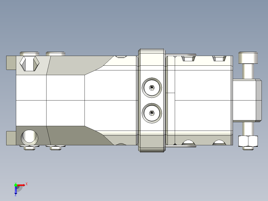 锁定铰链机构俯视图