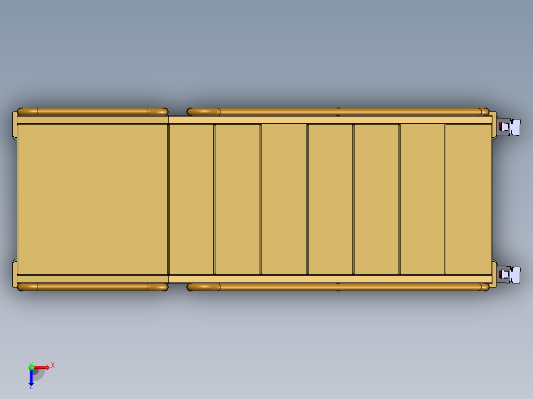 移动式工业梯俯视图