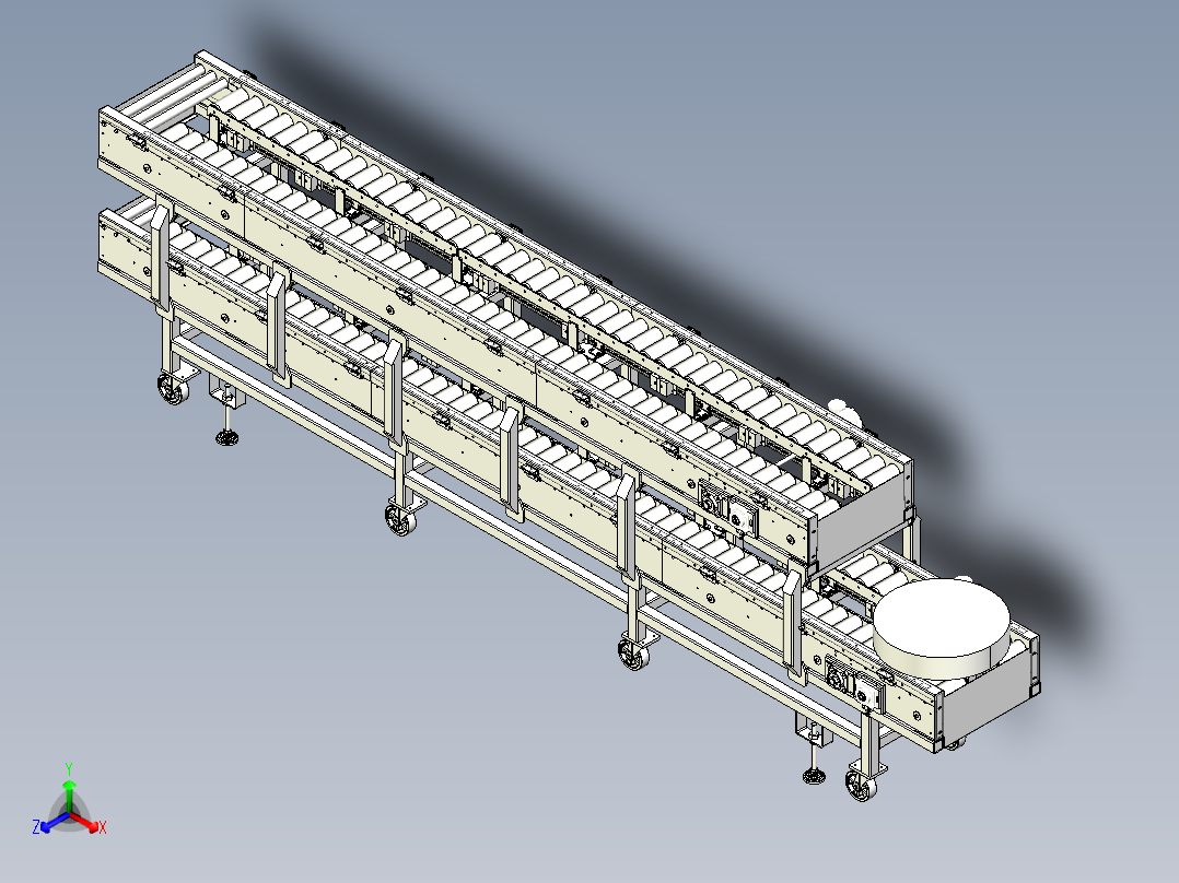 双层动力辊道总图