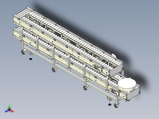 双层动力辊道总图