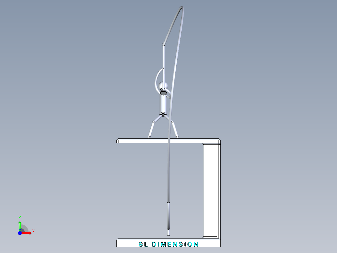 3D钓鱼动画建模前视图