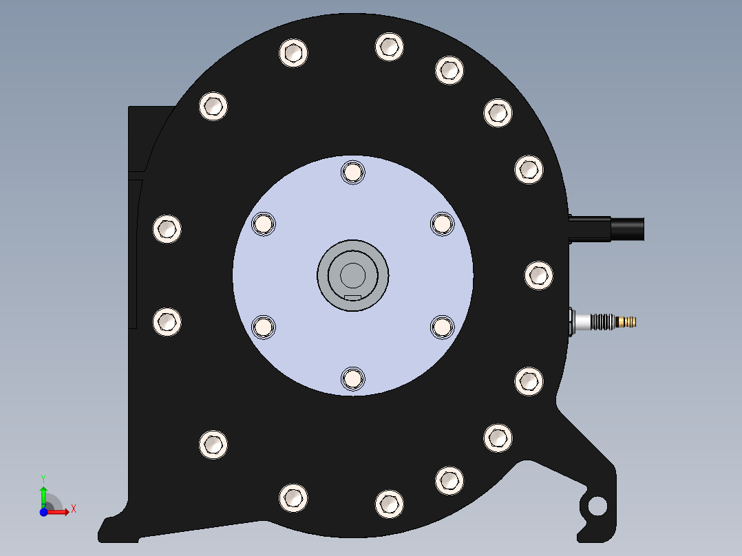 自冷式发动机前视图